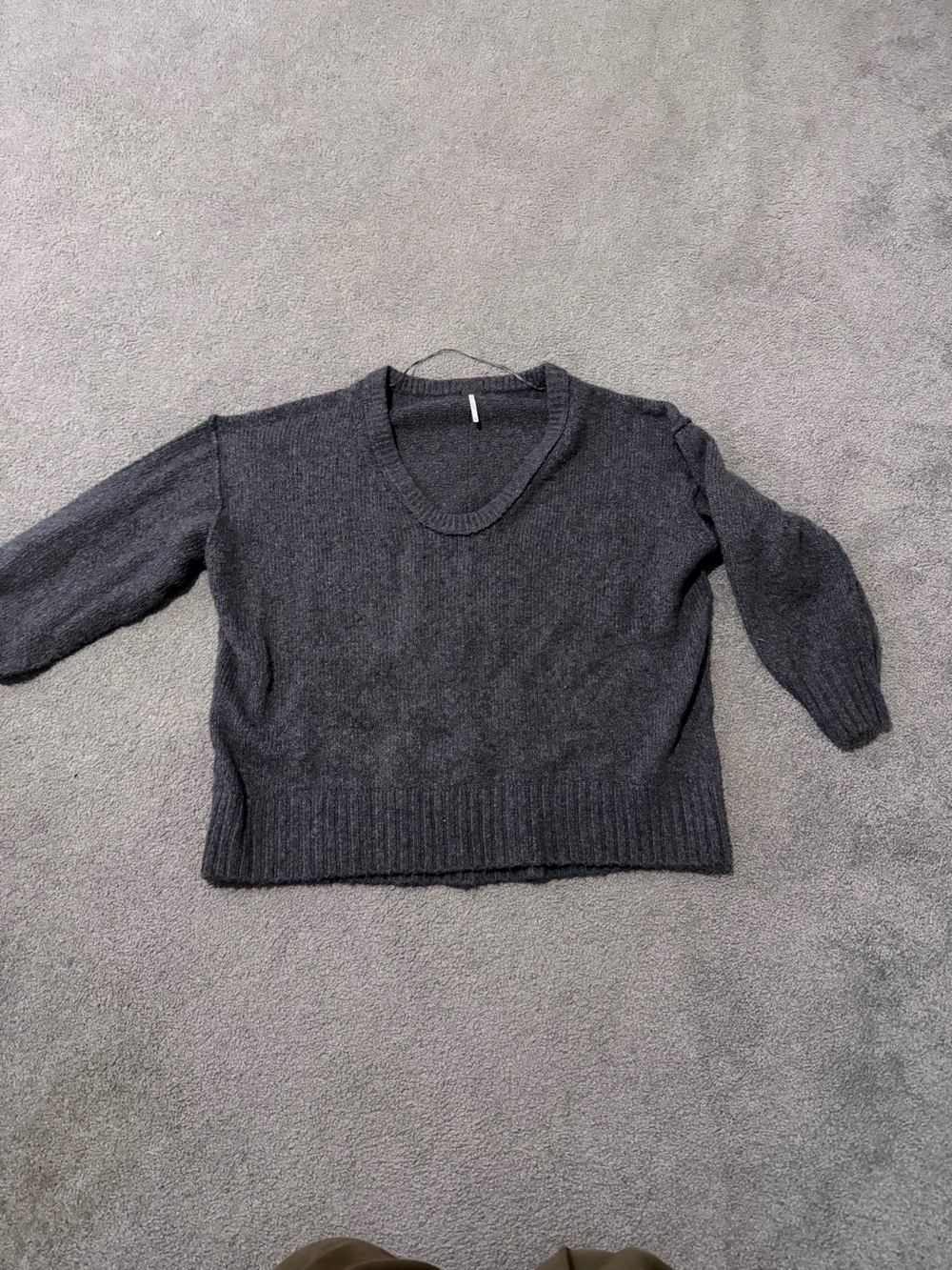 Free People Charcoal V-Neck or Off-Shoulder Women's Sweater